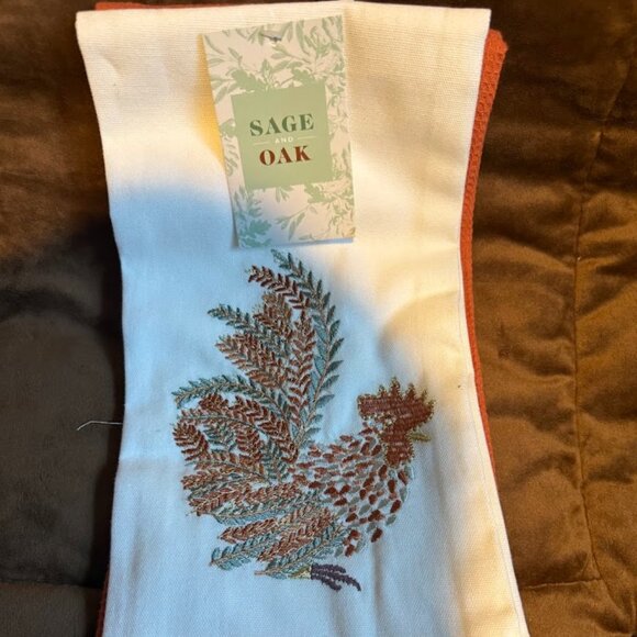 Sage And Oak Organic Cotton Dish Towels, Set of 2 - Picture 1 of 7